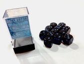 Chessex Blue Stars Gespikkeld D6 16mm Dobbelsteen Set (12 stuks)
