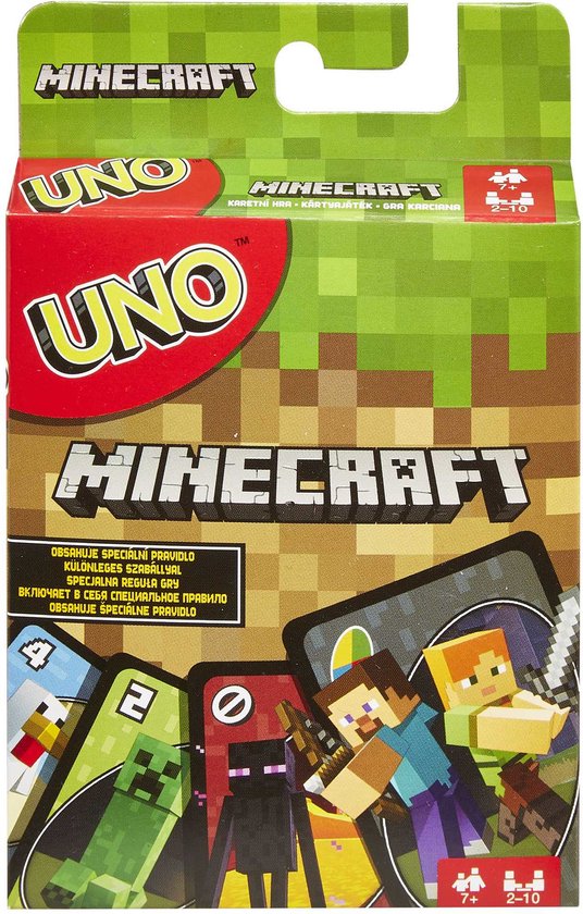 Jeux de Société,Mattel jeux UNO Minecraft jeu de carte famille