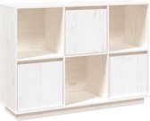 The Living Store Dressoir - Modern - Bijzetkast - 110.5 x 35 x 80 cm - Massief grenenhout