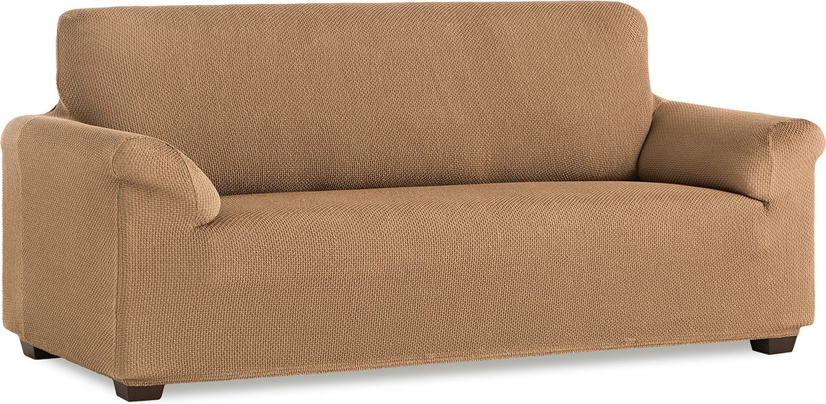 Belmarti Bankhoes Milan 230cm tot 260cm breed - Beige - Stretch - Anti-statisch - Ademend katoen - Premium Belmarti® - Beste kwaliteit bankhoezen