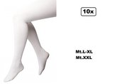 10x Maillot wit in 2 maten - mt.L-XL en XXL - Piet Sinterklaas Prins evenement thema feest festival kou