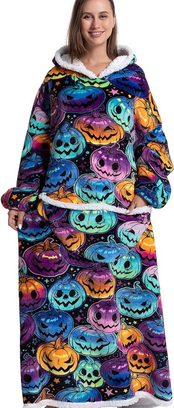 Jojjjoj Oversized hoodie-deken met enorme zak, sweatshirt, deken voor