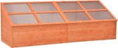 The Living Store Houten broeikas - 180 x 57 x 62 cm - PC plaat - waterbestendig