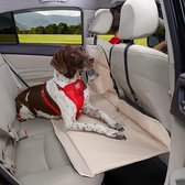 Backseat Bridge, Car Barrier en Rear Seat Extender voor honden, kan tot 45 kg, omkeerbaar, Hampton Sand/Black