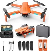 NMY - Drone met 4K Camera voor Volwassenen en Beginners - 5G Wifi Transmissie - 40 Minuten Vliegtijd - Oranje