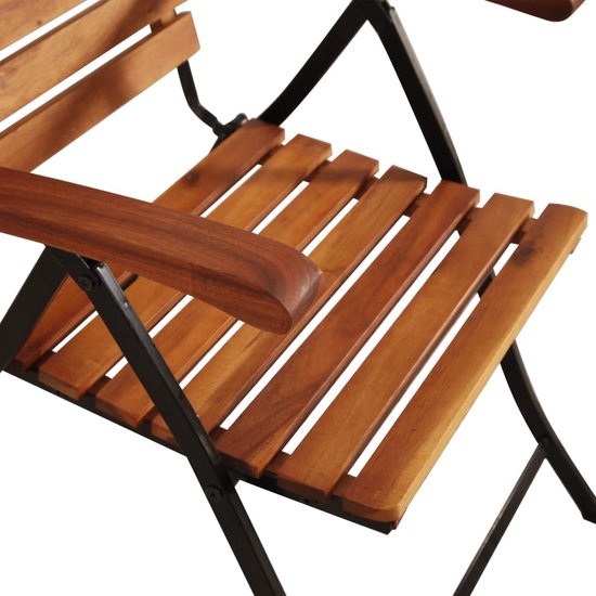 vidaXL Adirondack houten tuinstoel - massief acaciahout - incl - voetensteun