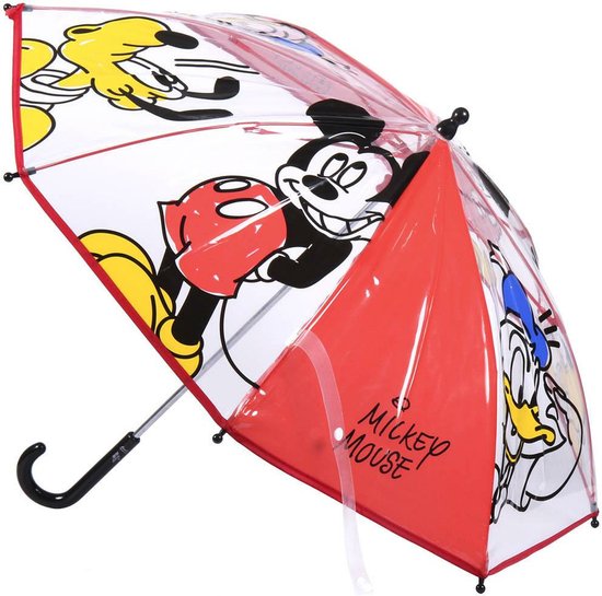 Parapluie Disney Mickey Mouse - rouge - D66 cm - pour enfant