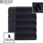 Handdoeken The One Toweling Classic - Pack économique - Haute absorption d'humidité - 100 % coton peigné - 50 x 100 cm - Anthracite - 5 Pièces