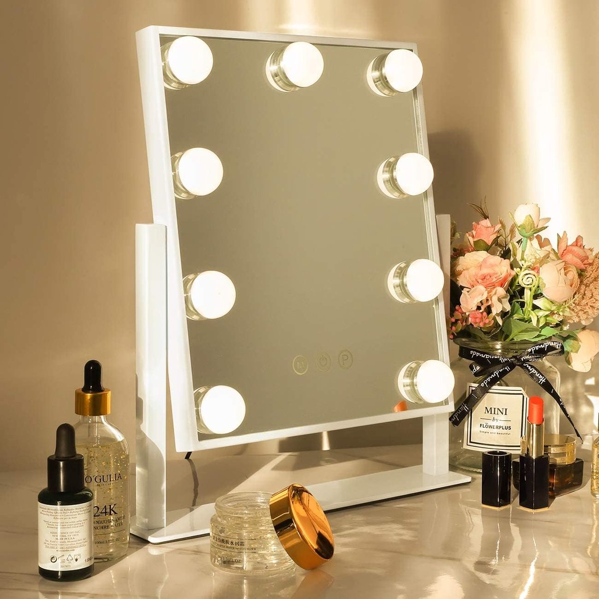 Miroir de courtoisie Rechargeable avec 72 lumières LED, Miroir de Voyage  Lumineux Portable, éclairage de 3 Couleurs, écran Tactile à intensité  Variable, Miroir de Maquillage LED Pliable avec lumières : :  Cuisine