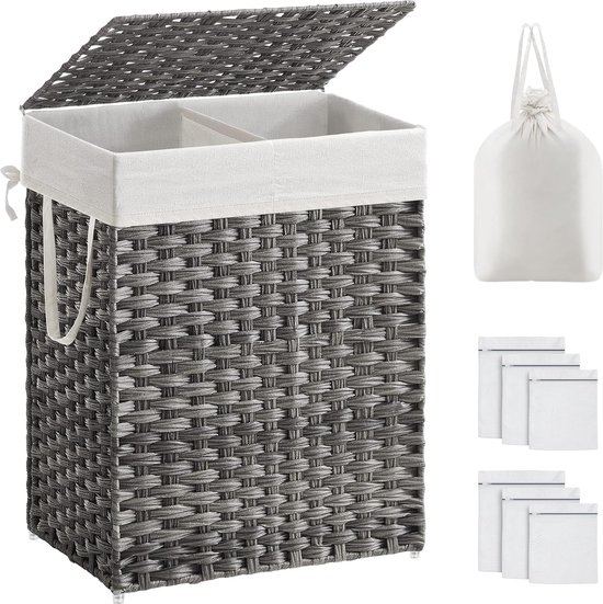 Panier à linge pliable, capacité 90 litres, collecteur de linge avec  poignée, boîte à