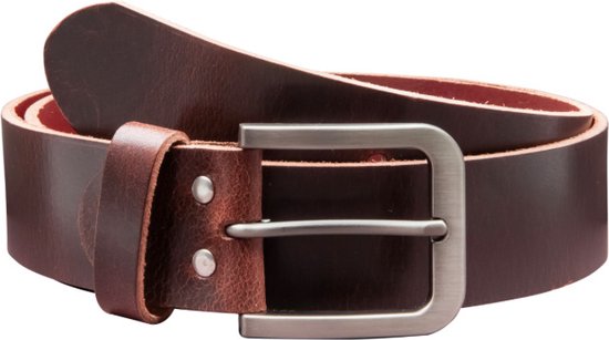 Suitable Riem Suède Leer Groen - Maat 105 - Heren leren broekriem