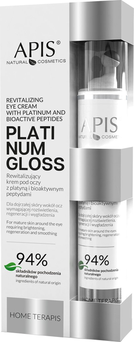 Platinum Gloss revitaliserende oogcrème met platina en bioactieve peptiden 10ml
