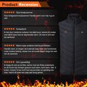 Zwarte bodywarmer met sterbeoordelingen en klantrecensies.