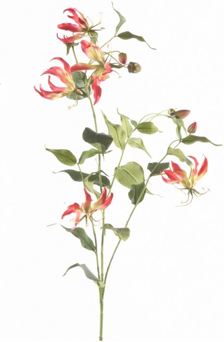 Kunstbloemen - Zijde Bloemen - Nep bloemen Luxe Bloemen - Gloriosa 120 cm - Natuurlijk Bloemen
