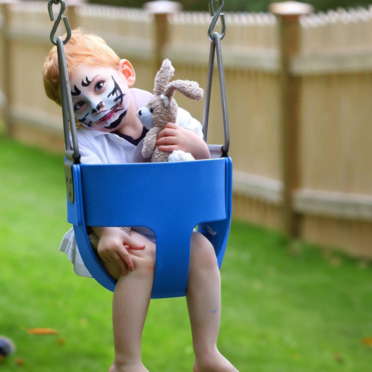 JAXY Babyschommel - Kinderschommel - Babyswing - Babyschommel Buiten - Peuter Schommel - Schommel Baby Buiten - Schommelzitje - Baby Schommel - Blauw — afbeelding 3