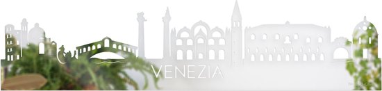 Skyline Venezia Spiegel - 120 cm - Woondecoratie - Wanddecoratie - Meer steden beschikbaar - Woonkamer idee - City Art - Steden kunst - Cadeau voor hem - Cadeau voor haar - Jubileum - Trouwerij - WoodWideCities