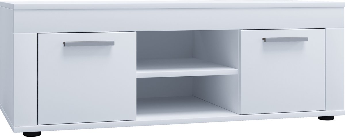 Vcm Houten TV lowboard Meubel TV meubel Tafel Console TV tafel breedte 102 cm Usilo Wit