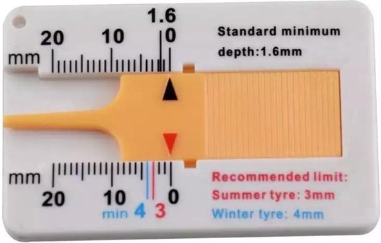 Foto: Chpn bandenprofiel meter bandproefiel opmeten bandenfrofiel dieptemeter voor het meten van bandendikte tyre