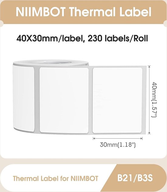 Autocollant d'étiquette coloré Niimbot d'origine, B21, B3S, B1