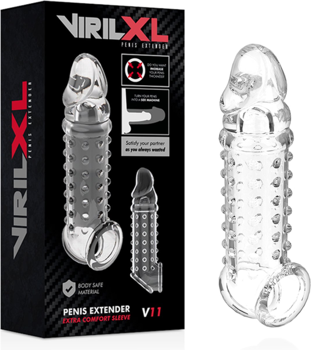 VIRILXL | Virilxl Penis Extender Extra Comfort Sleeve V11transparent