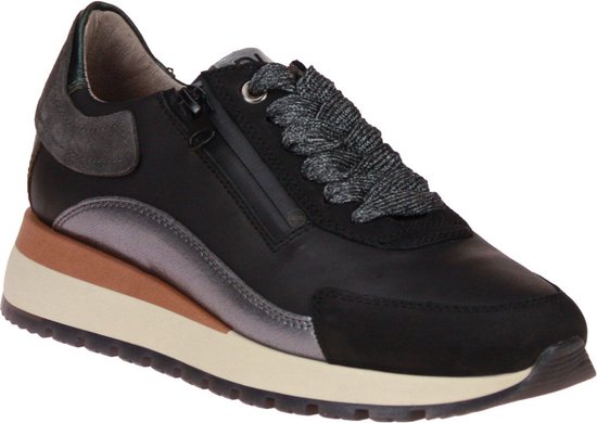 DL Sport Leather Sneaker with Zip Navy
