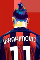 Zlatan Poster | Zlatan Ibrahimovic | Ac Milan | Zlatan Wpap | Wanddecoratie | Muurposter | 51x71cm | Geschikt om in te lijsten