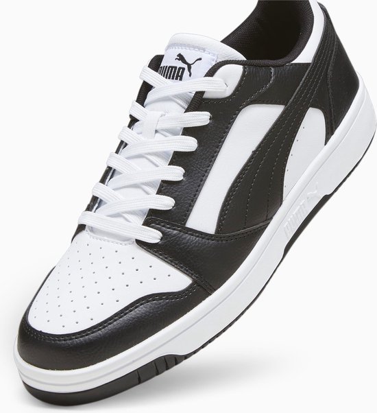 PUMA Rebound v6 Low Unisex Sneakers - Wit/Zwart - Maat 44 - PUMA