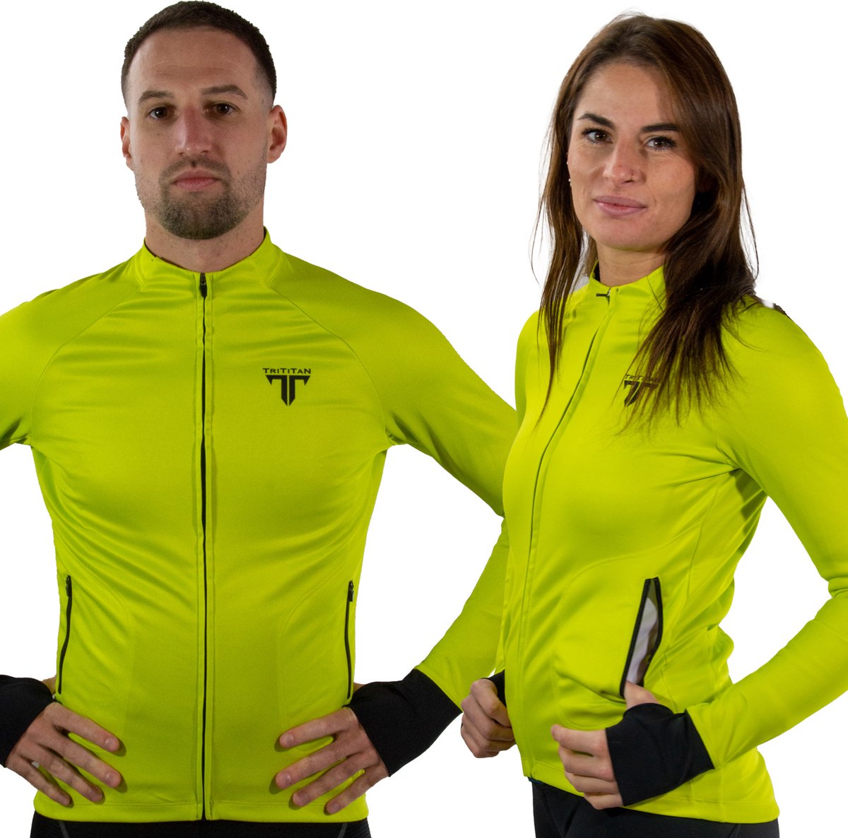 TriTiTan Thermal Jersey with 2 Front Zipper Pockets and Back Pockets - Thermische Jas - XL