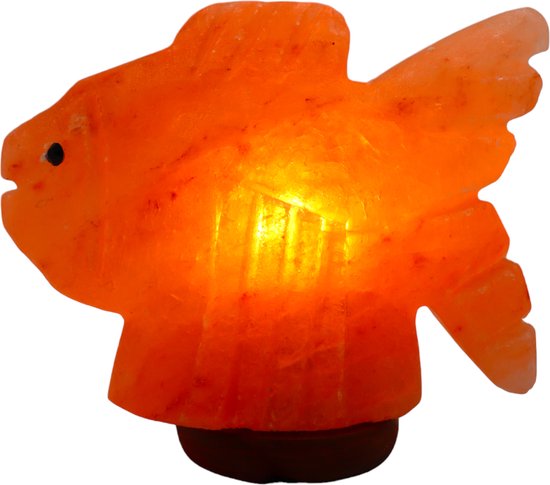 Himalaya Zoutlamp - Vis LAMP - Fish Lamp - Vis - Visje - Fish - Sfeerverlichting - Tafellampen - Verlichting - 18x15x5cm - 3kg
