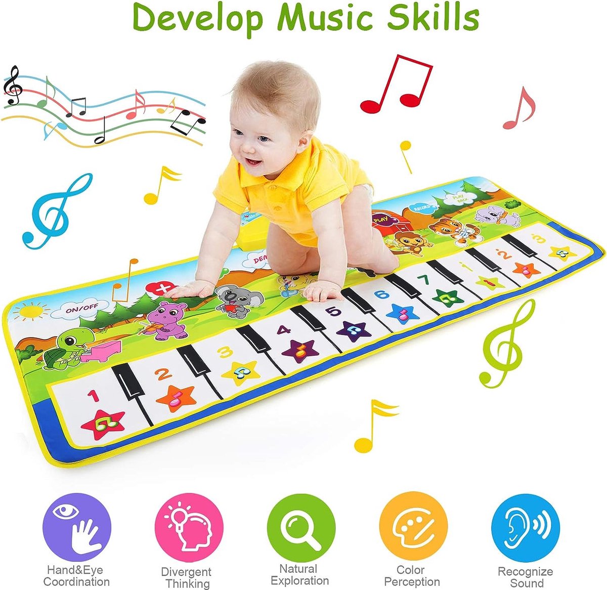 Tapis de piano, tapis de danse, jouets pour enfants à partir de 2 ans, pour  garçons et