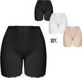 SOX Boxershort in Ultrazachte Katoen Dames met lange pijpen en kruisje Zwart XXL