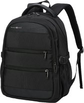 Snowball - praktische rugzak/schooltas/handbagage - waterafstotend/snijbestendig - 19.32 liter - zwart - geschikt voor 15,6 inch laptop