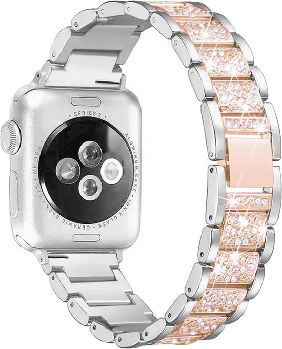 MY PROTECT® Bracelet Diamond Métal de Luxe Pour Apple Watch Series  1/2/3/4/5/6/7/8/SE/... | bol