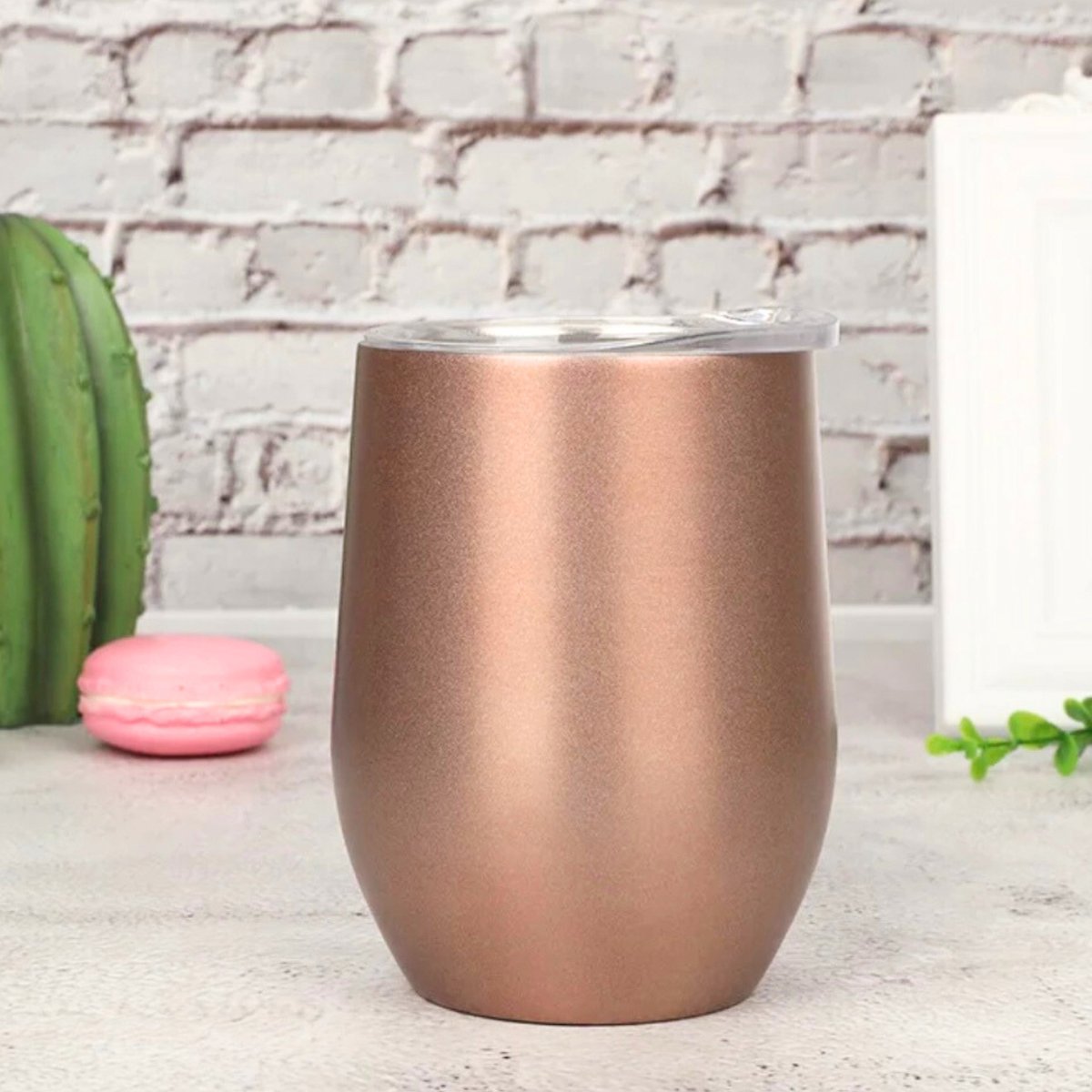 Goedkoopste Thermos Reisbeker Drinkbeker- Koffie, Thee, Smoothie- Rosé Goud- 350ml