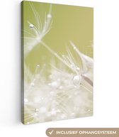 Peinture sur toile - Fleurs - Plantes - Water - Vert - Photo sur toile - 120x180 cm - Canvasdoek - Peintures sur toile