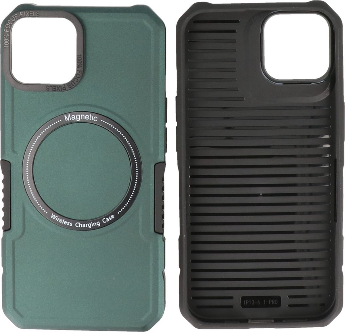 iPhone 11 MagSafe Hoesje - Shockproof Back Cover - Donker Groen