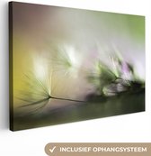 Canvas schilderij - Plant - Groen - Bloem - Canvas doek - Wanddecoratie woonkamer - 120x80 cm - Foto op canvas