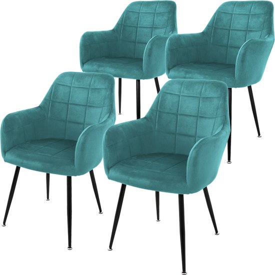 Set van 2 eetkamerstoelen, Bordeaux, met rugleuning en armleuningen - ecd germany