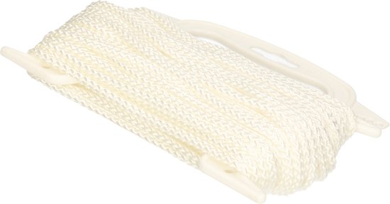 Wit touw/draad 5 mm x 20 meter - Hobby/klus touw gedraaid - Dik en stevig touw voor binnen en buiten gebruik - Merkloos
