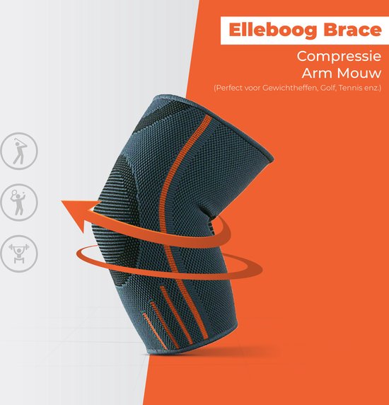 Medicca - Elleboog brace - Arm Brace - Tennisarm - Tennisarm Brace - Brace Elleboog - Tenniselleboog - Artrose - Reuma - Tennisarm - Medicca