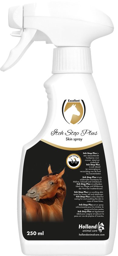 Excellent Itch Stop Plus Spray - Ter ondersteuning van de gevoelige huid - Geschikt voor paarden - 250 ml - Holland Animal Care