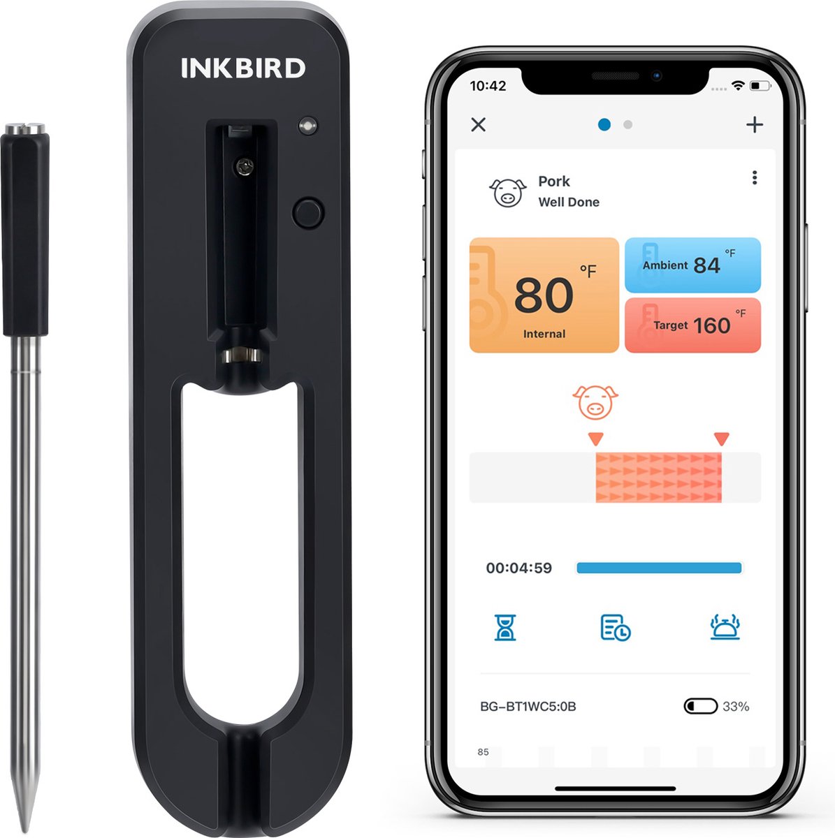 Inkbird Draadloze Smart BBQ vleesthermometer Keukenthermometer - Inkbird