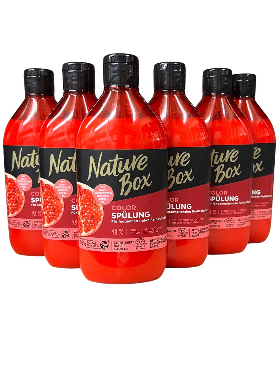 Nature Box Granaatappel Conditioner- Haarverzorging Voordeelverpakking 6 x 385 ml