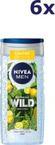 6x Nivea Douchegel Men – Extreme Wild Fresh Citrus 250 ml