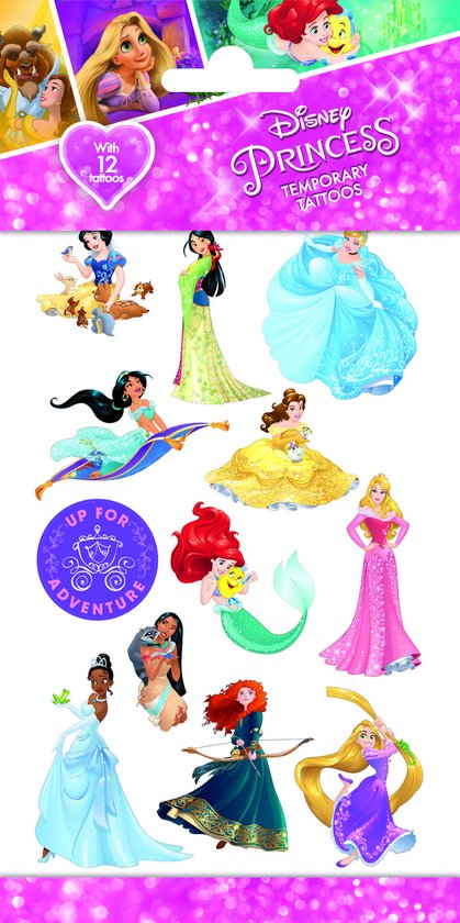 36x Tatouage Autocollant Princesse Disney - Fête Thema Fête Fun