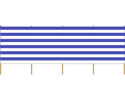 Windscherm - gestreept wit/donkerblauw - 3 x 1,5 meter - Strand/camping scherm