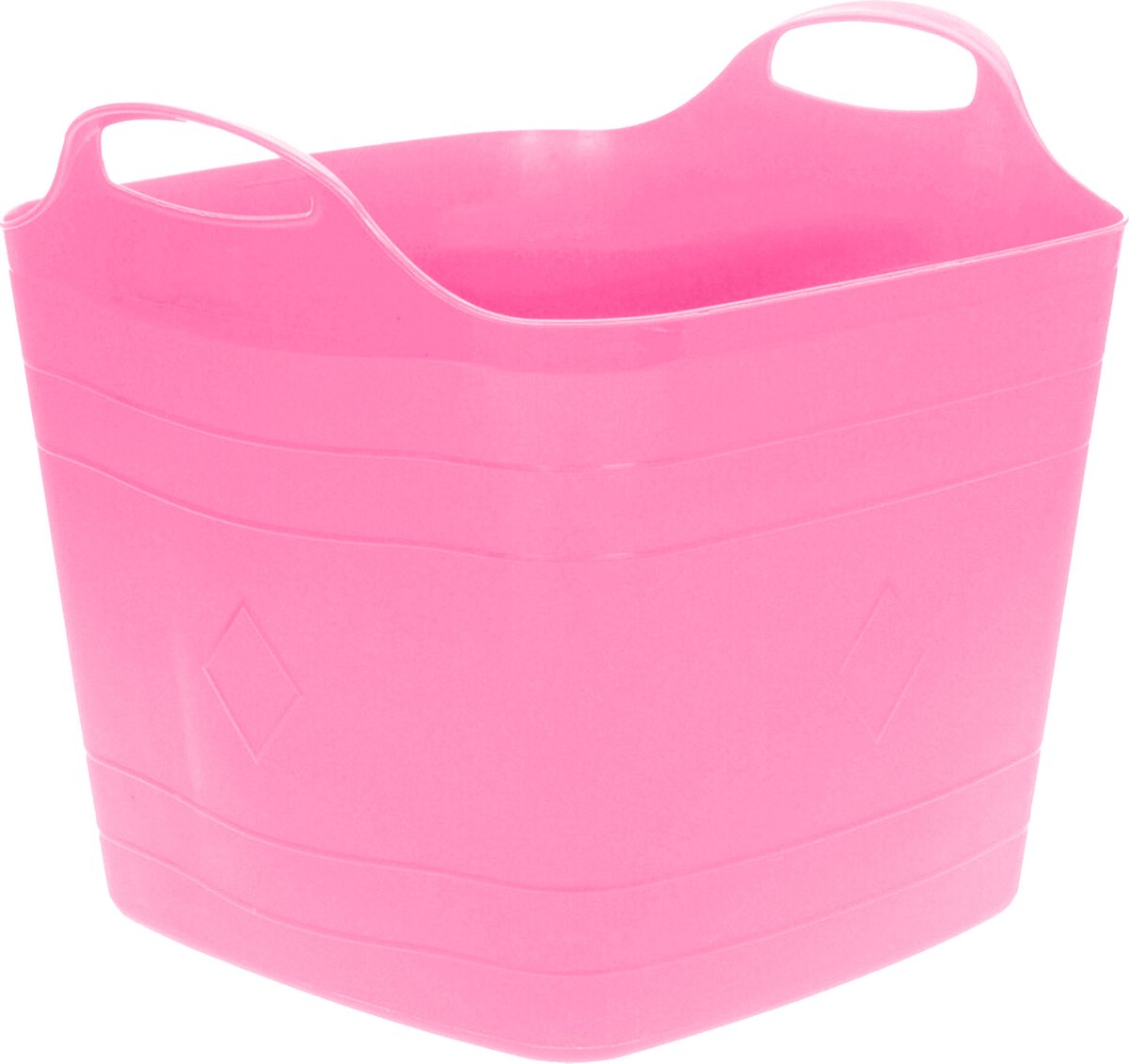 Goedkoopste Excellent Houseware Flexibele emmer - roze - 15 liter - kunststof - vierkant - 30 x 29 cm