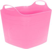 Excellent Houseware Flexibele emmer - roze - 15 liter - kunststof - vierkant - 30 x 29 cm
