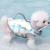 Honden zwemvest - Zwemvest voor honden - Wit Groen - Maat S
