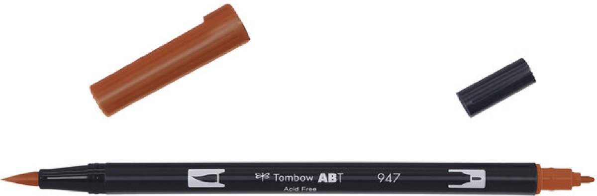 Tombow ABT Dual Brush Pen 947 burnt sienna - Incl. Goodie